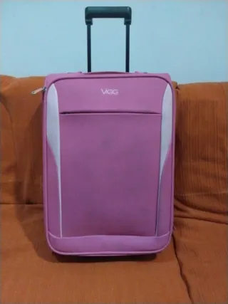 Maleta rígida rosa