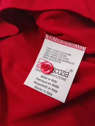 Bellissima Vintage Polo Nino Marini Rosso Tg XXL