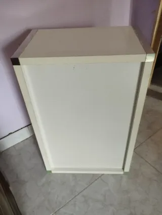 Mueble baño cristal y madera