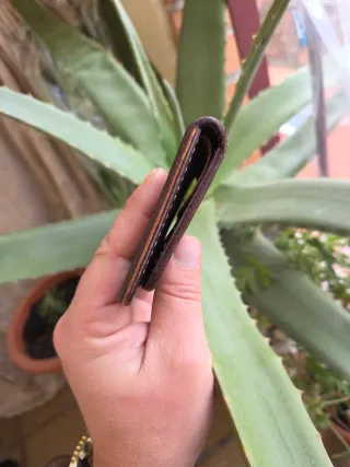 Cartera artesanal de cuero