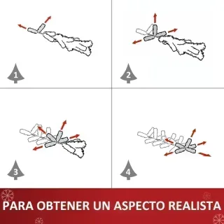 Árbol Navidad 180cm con Luces LED