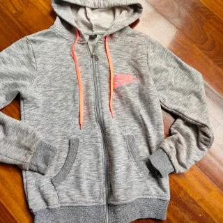 Felpa Nike donna grigia con zip
