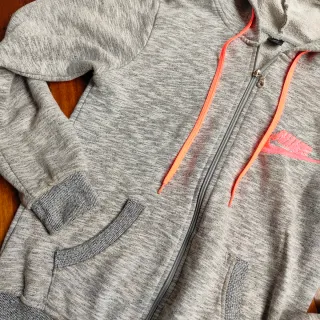 Felpa Nike donna grigia con zip