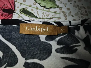 Abito corto fantasia bianco e nero