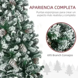 Árbol Navidad 180cm con Piñas