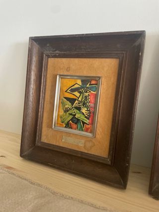 2 Cuadros Decorativos Madera y Metal