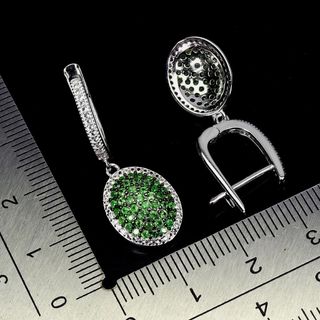 Pendientes Plata con Tsavoritas y Topacios
