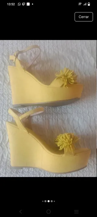 Sandalias cuña Primadonna amarillas