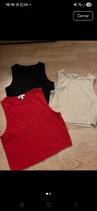 Lote 3 Pantalones Zara 36 Ancho + 3 tops + jersey