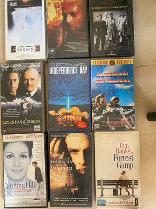 Reproductor VHS JVC y películas