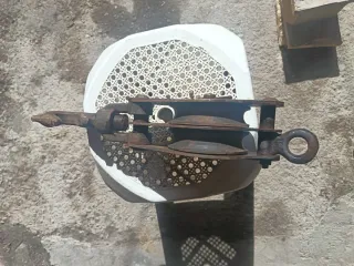 Polea doble de hierro