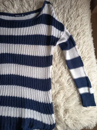 Jersey Shein rayas azul marino talla única