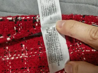 Falda pantalón Zara cuadros roja y negra