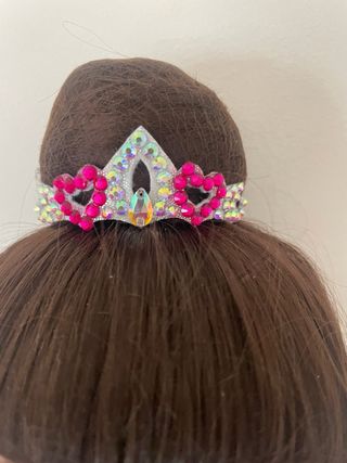 Tocado para moño de gimnasia rítmica con pedrería