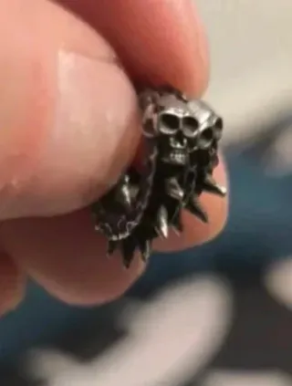 Pendientes Aro Calavera Punk