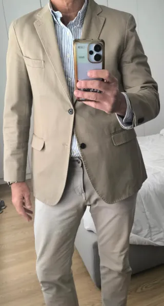 Americana Cortefiel Beige Talla XL