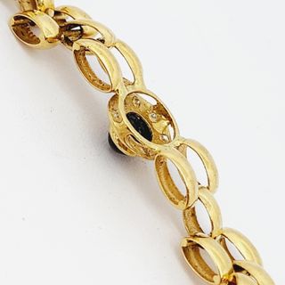 Pulsera Oro 18k Zafiros y Circonitas Negras