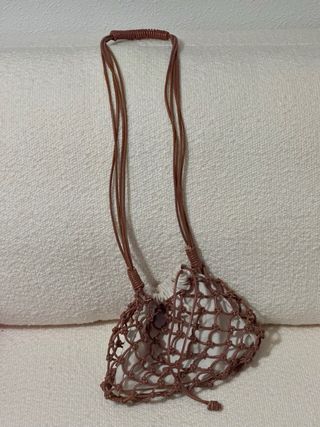 Bolso Zara de red marrón
