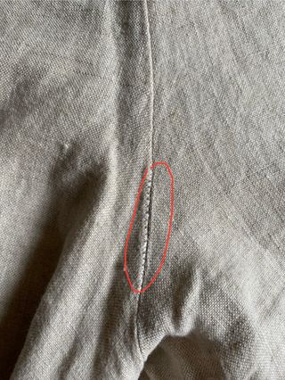 Pantalón Zara Lino Ancho Talla M Beige