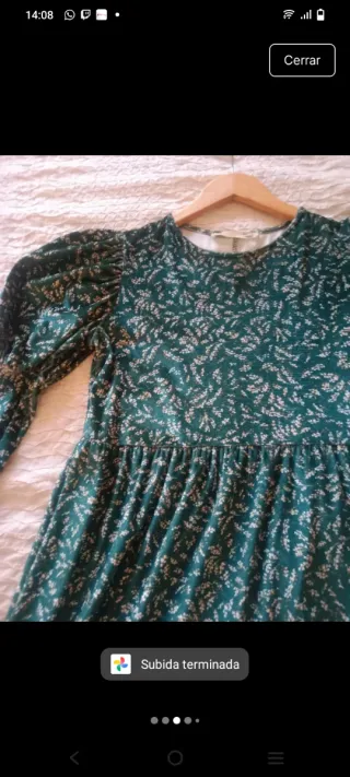 Vestido Sfera verde estampado