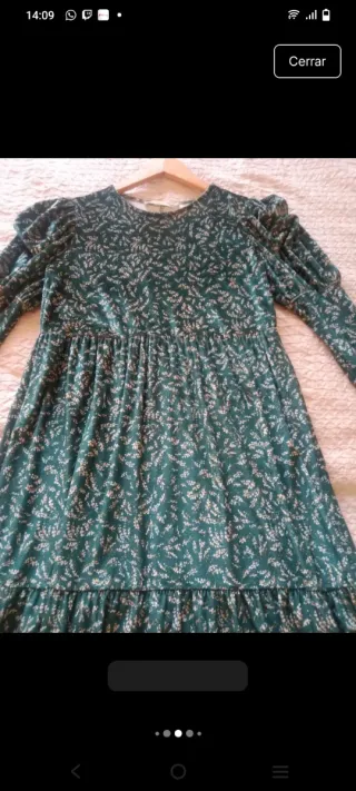 Vestido Sfera verde estampado