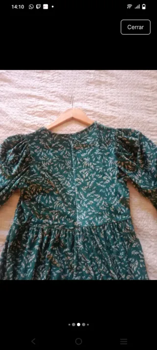 Vestido Sfera verde estampado