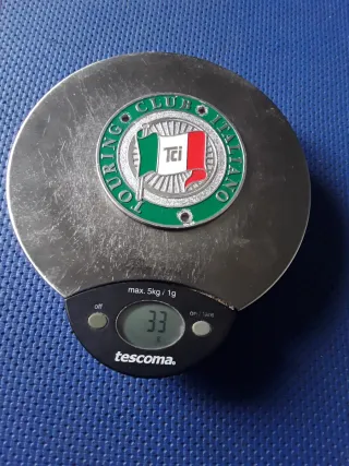 Placca metallica Touring Club Italiano TCI vintage