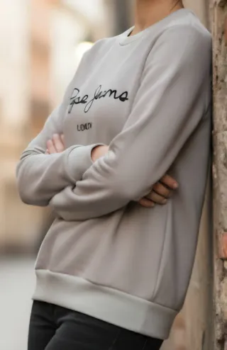 Sudadera Pepe Jeans Unisex Talla M Gris