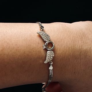 Pulsera de Plata de Ley 925 - Alas de Ángel y Anil