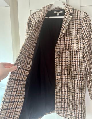 Abrigo Zara cuadros