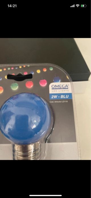 Lampadina LED OMEGA 2W Blu E27