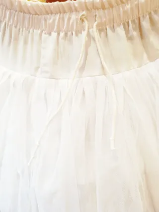 Cancán Fallera Adulta Blanco. 90 de largo.