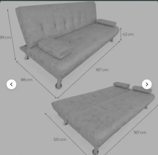 Sofá Cama Beige/Marrón