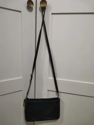 Bolso de cuero y piel de potro estampado cebra