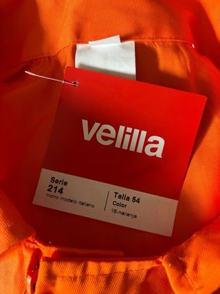 Mono de Trabajo Velilla Naranja Talla 54