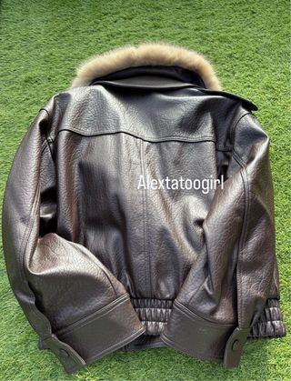 Cazadora Zara efecto piel pelo desmontable XS