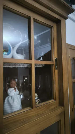 Vitrina Comedor/Salón Madera y Cristal