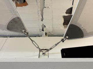 2 Toldos vela de PVC blancos con sujeciones