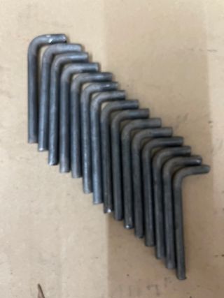 Lote de varillas en forma de gancho