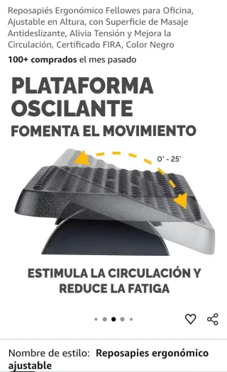 Reposapiés Fellowes Negro