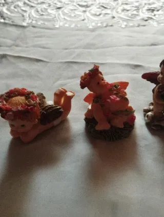 Set 3 Angioletti Resina Decorazione