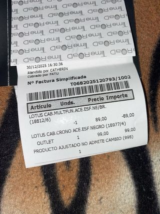 Reloj Lotus Cronógrafo Plata y Negro