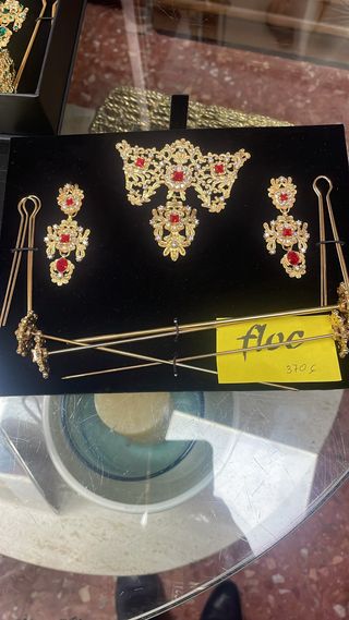 Aderezo de Fallera Oro y Rojo