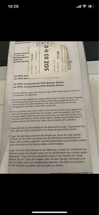 Crimpatrice per connettori modulari