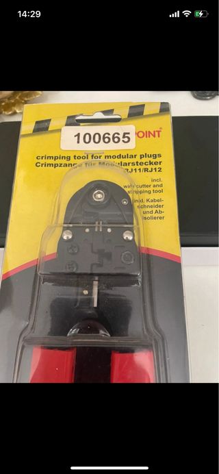 Crimpatrice per connettori modulari