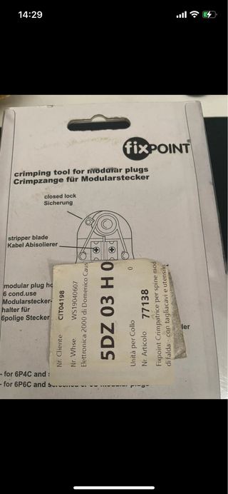 Crimpatrice per connettori modulari