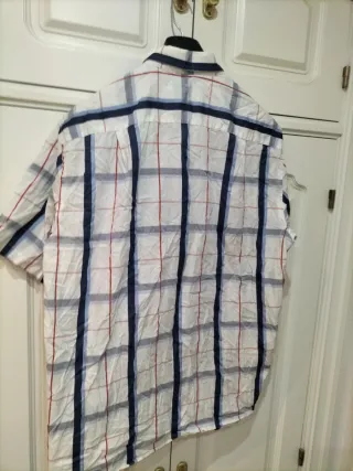 Camisa Liza Difusión cuadros azul y rojo talla 6