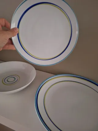 Vajilla 6 personas cerámica y cristal