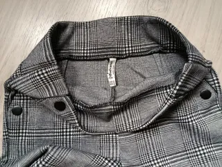 Pantalón de vestir cuadros gris y negro