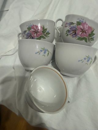 5 Tazas de desayuno Vintage